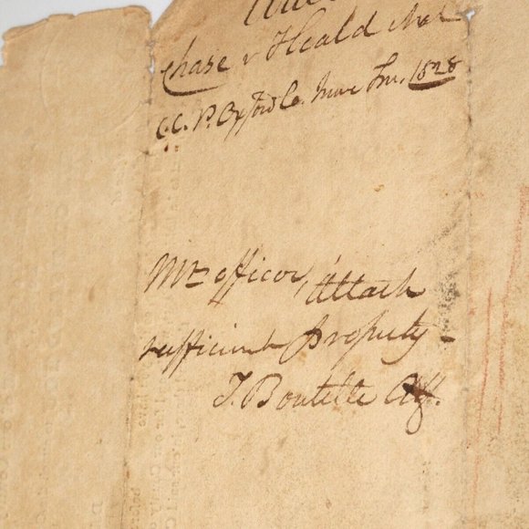 1828 State of Maine warrant Simon & James Heald sheriff deputy document - Picture 2 of 6